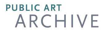Public Art Archive logo with blue and gray text
