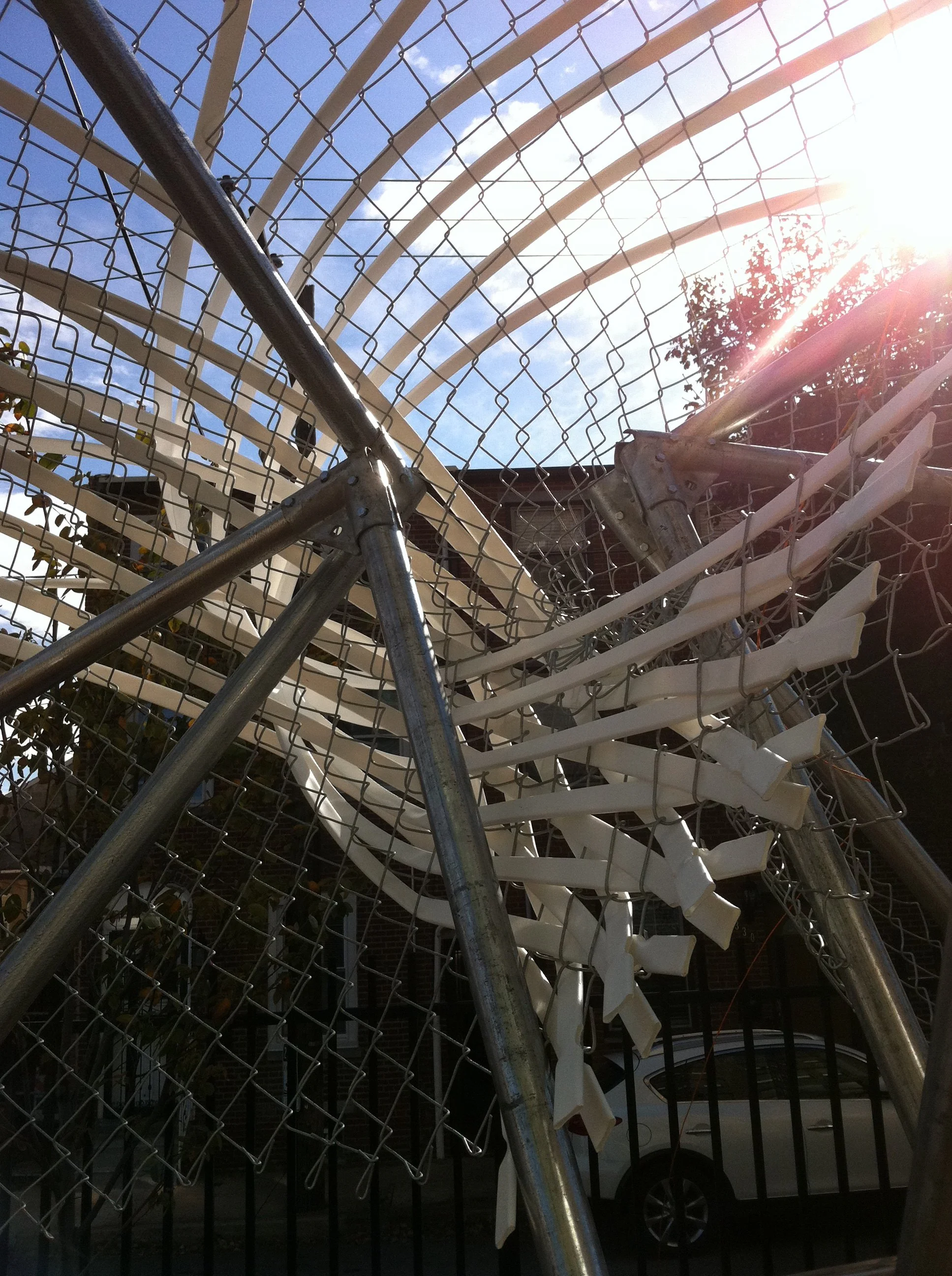 artistic fence installation