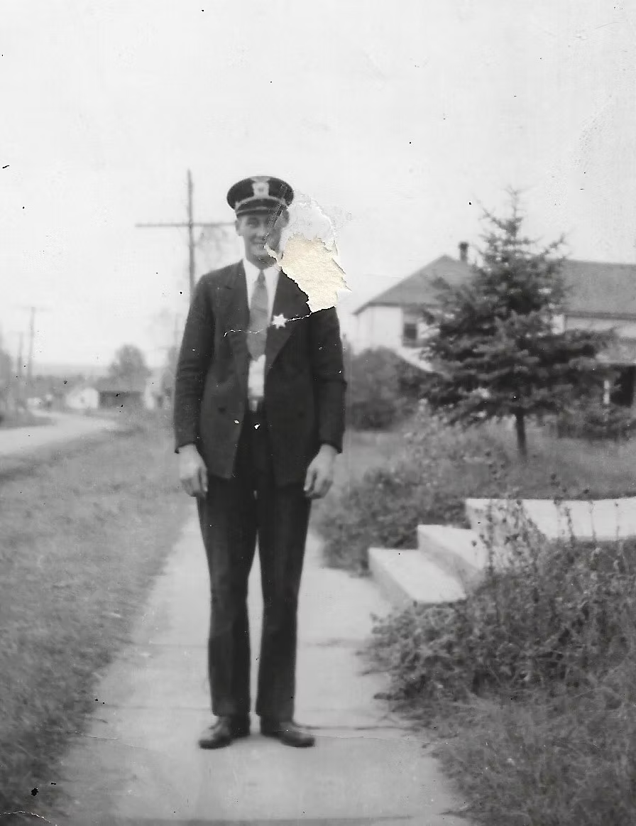 Policeman Reuben Bissell 1930s.