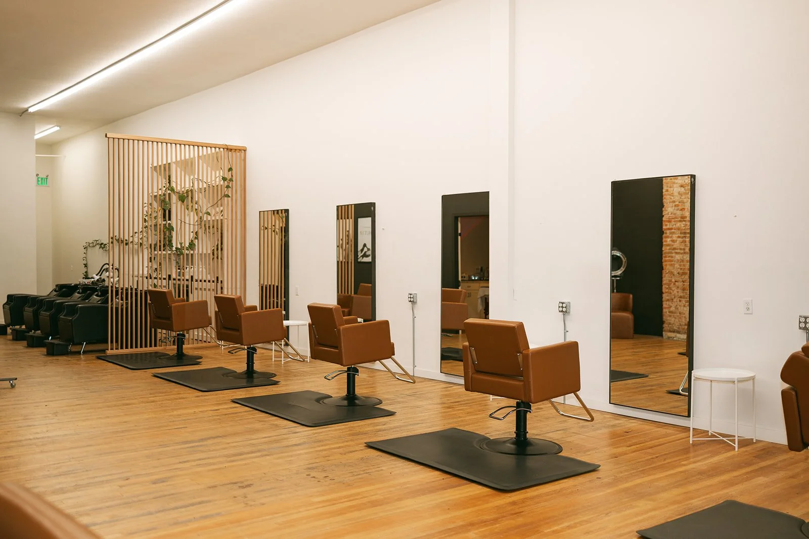 Styling station inside Symmetrie Studios salon in Lynden