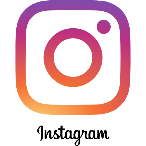 Instagram logo with a purple and orange gradient background