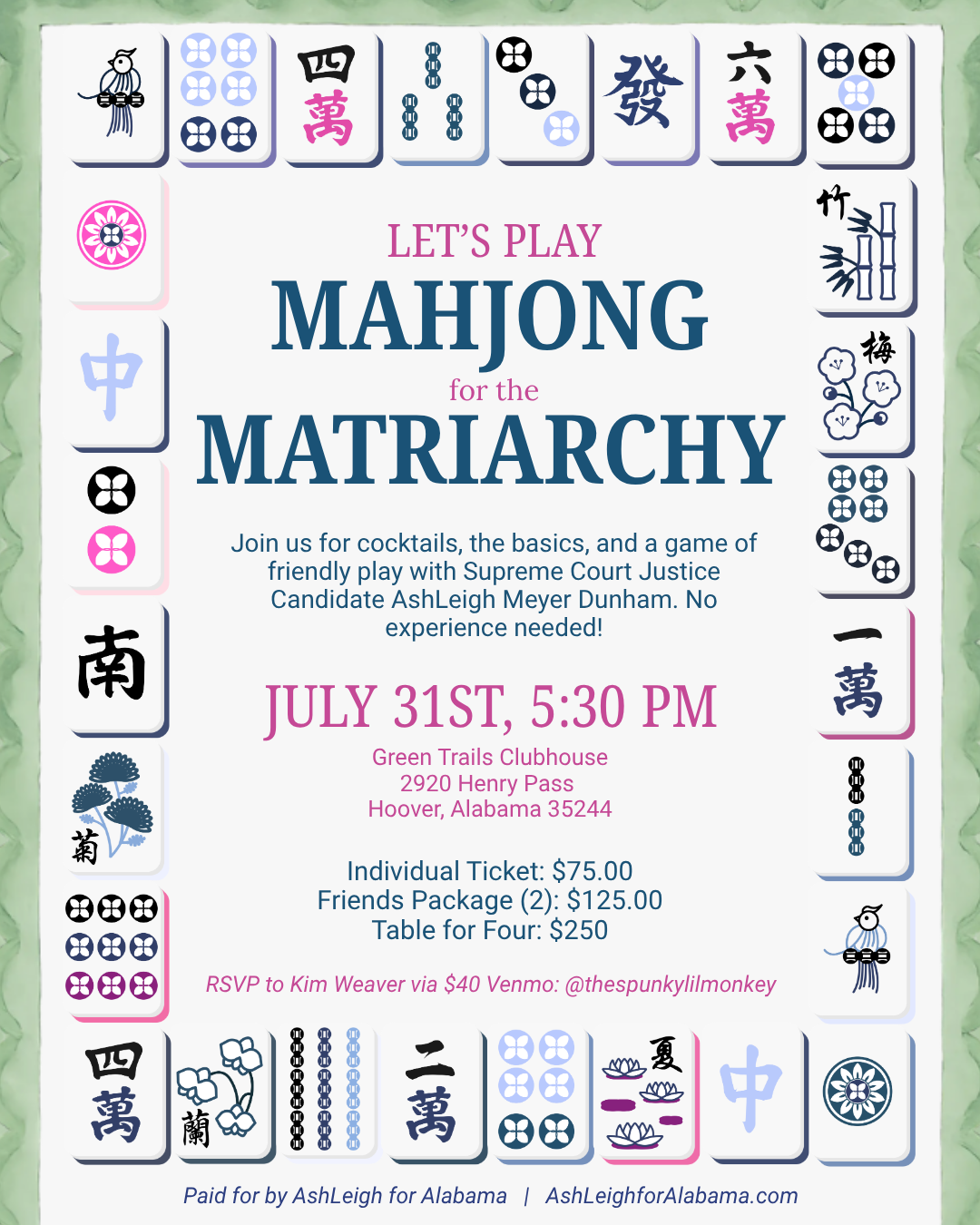 Mahjong for the Matriarchy