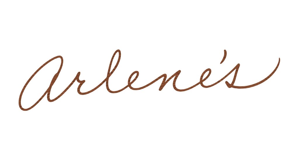 Artwork or logo with the text "Arlene's" in brown cursive font.