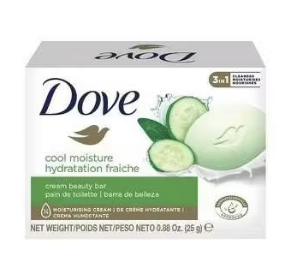 Dove Cream Beauty Bar Soaps, Cucumber - 0.88 oz  DollarDays.png