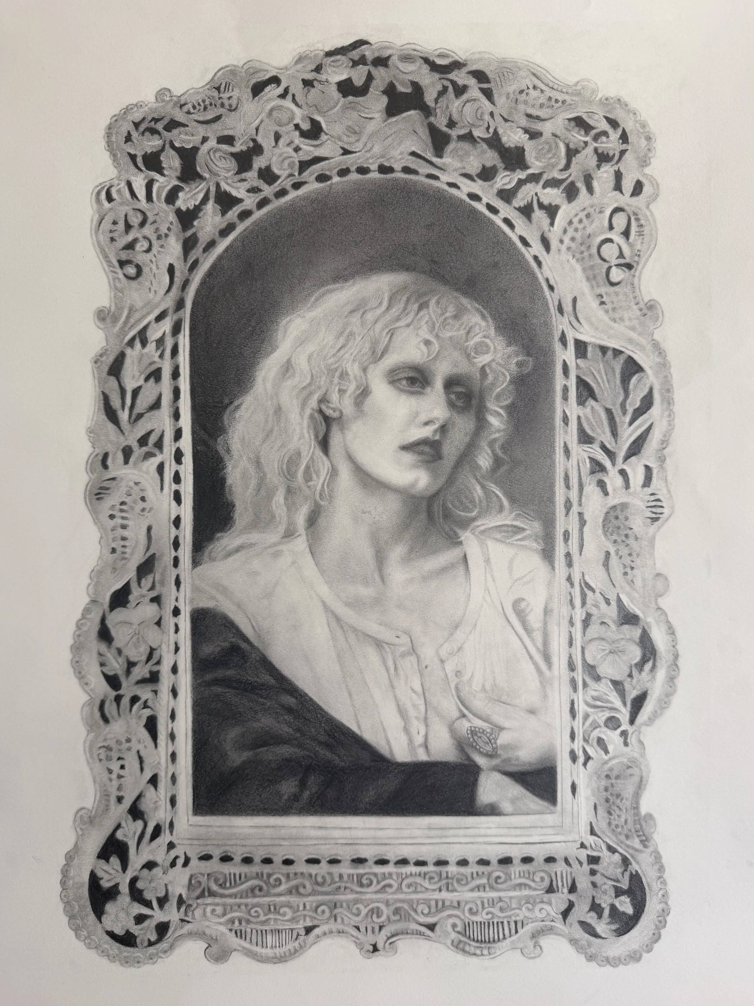Portrait, graphite on paper.