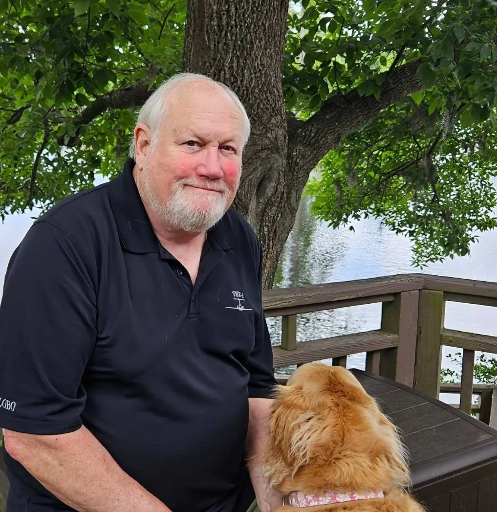 Ron Smith, treasurer of NCEAC; United States Marine Corps, attended flight school; combat tour in Vietnam; friend of Rick Dove