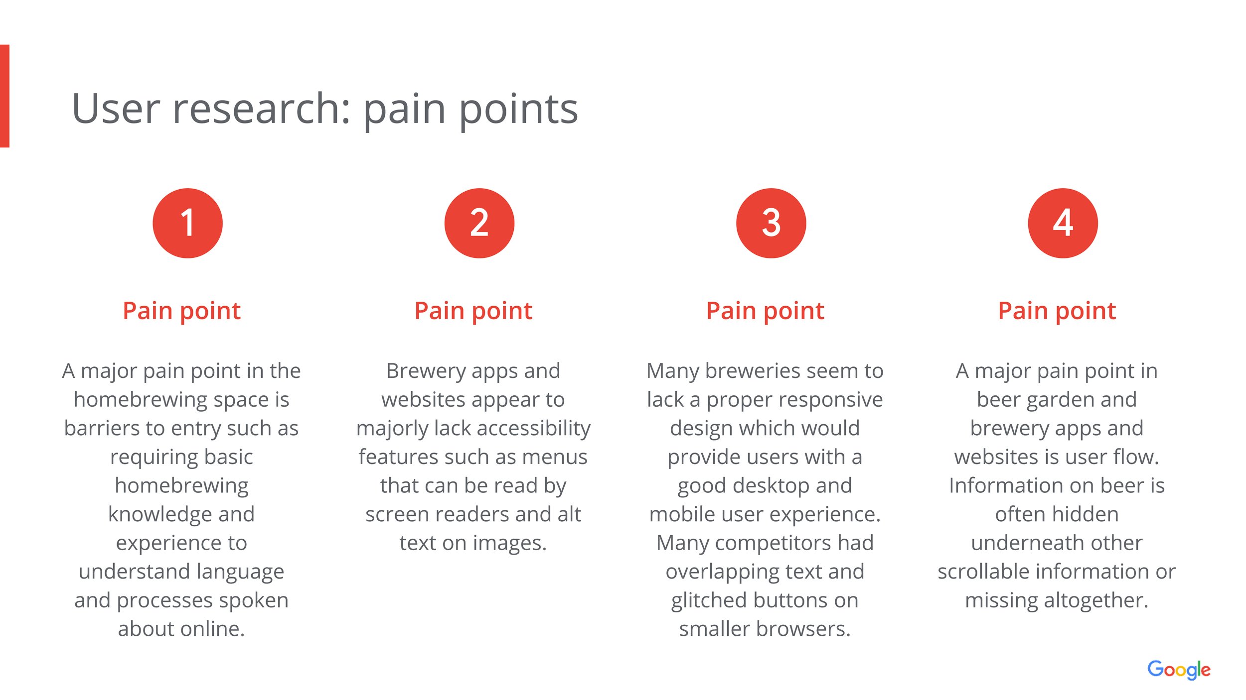 user research pain points (slide 8/43)