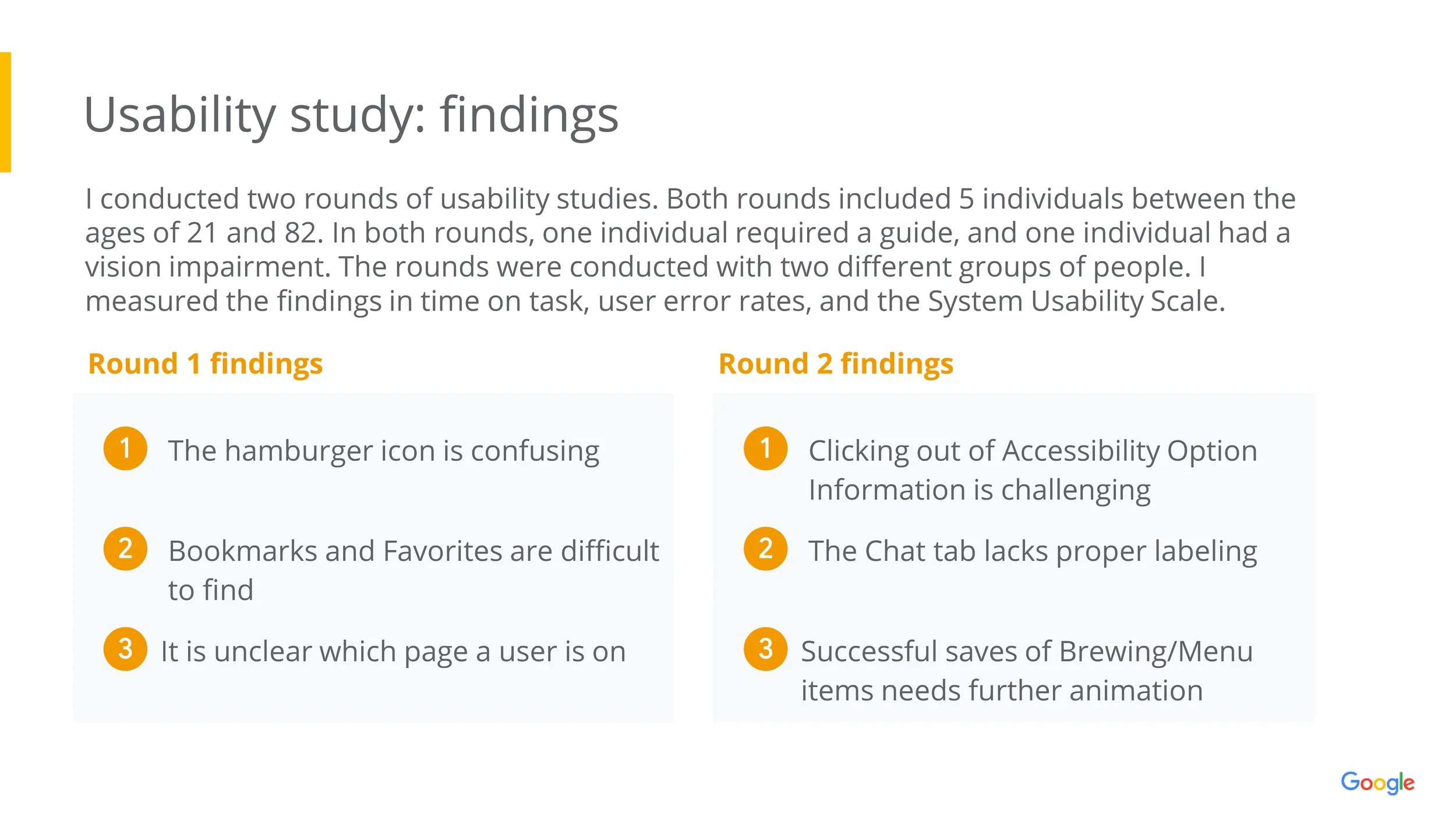 usability study findings (slide 31/43)