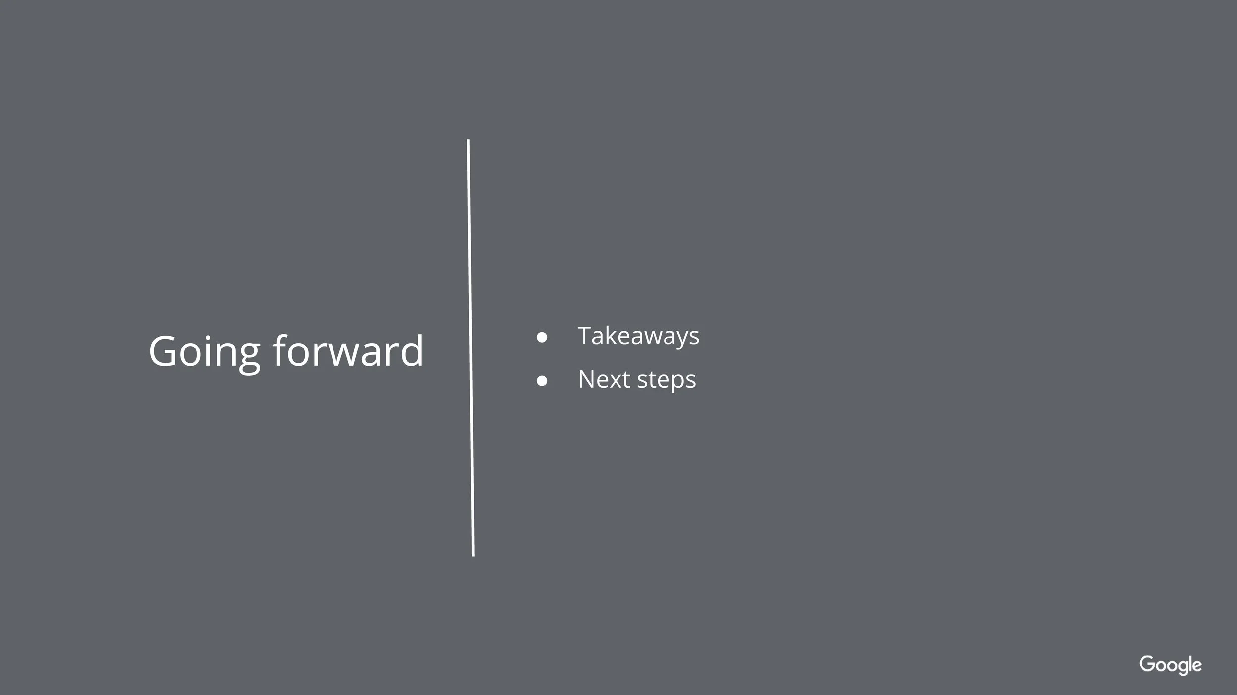 going forward title slide (slide 40/43)