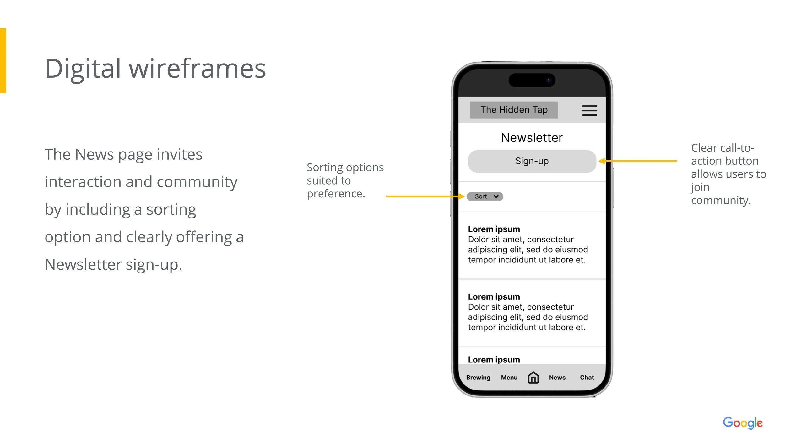 news digital wireframe (slide 28/43)