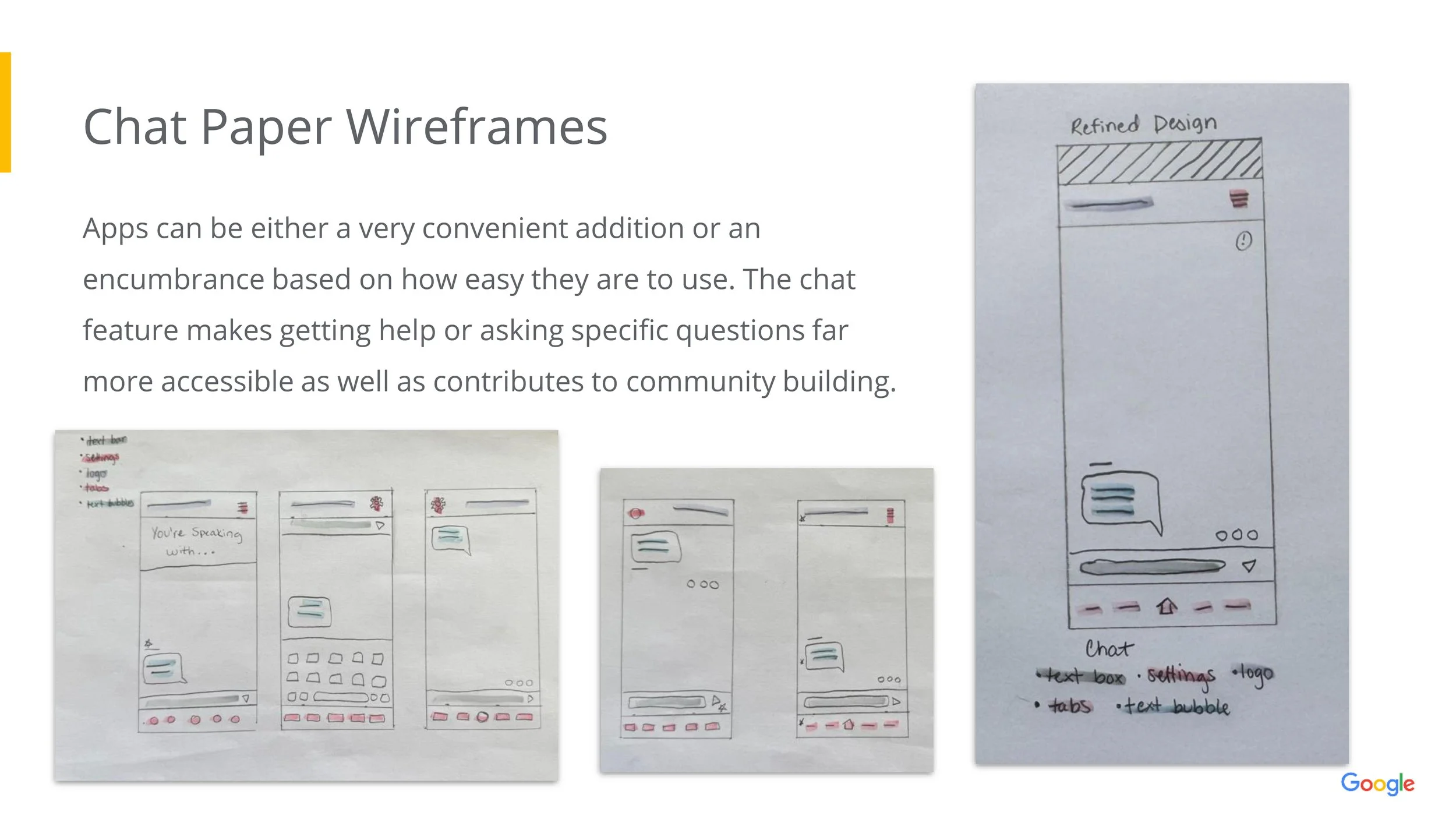 chat paper wireframes (slide 24/43)