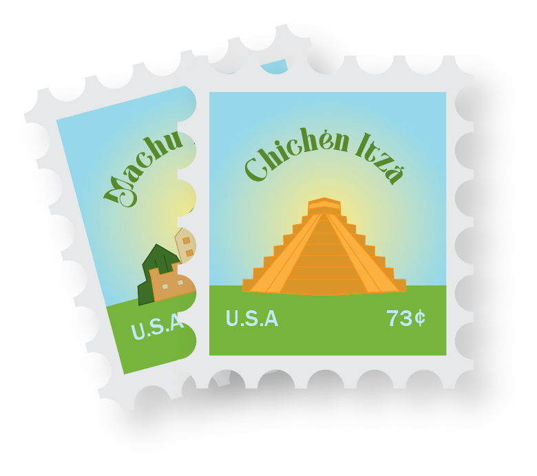 Wonders of the World Stamps