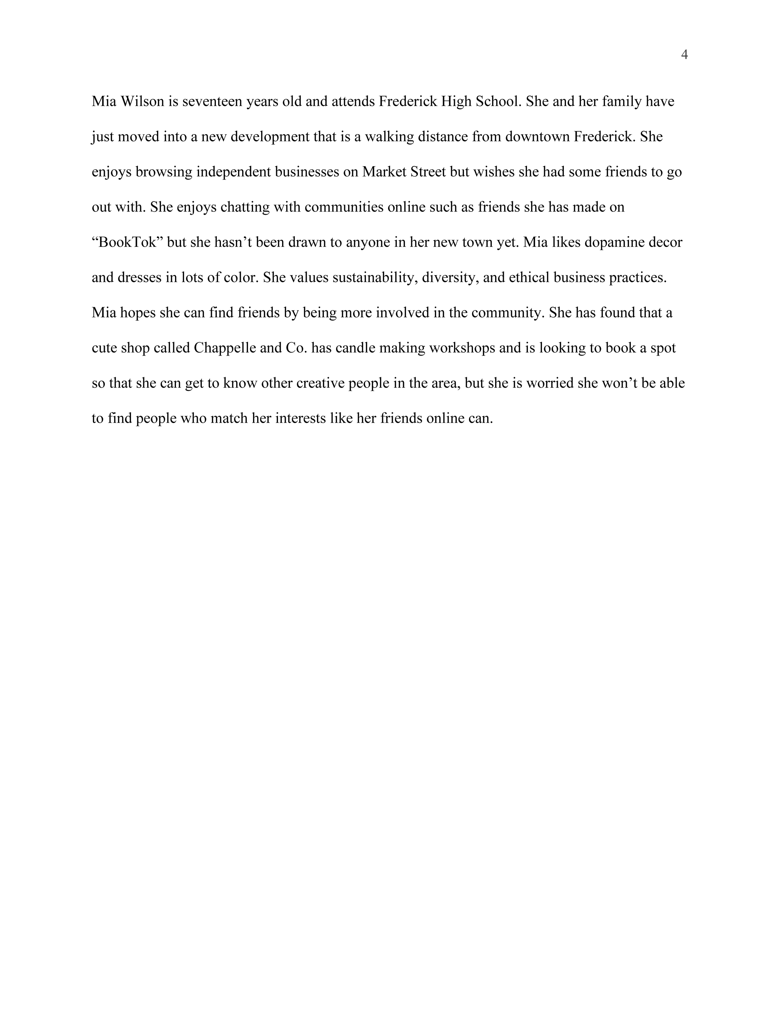 third persona for Chappelle and Co. candle making