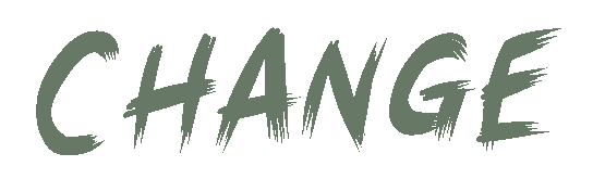The word "Change" in handwritten text with a slight animation