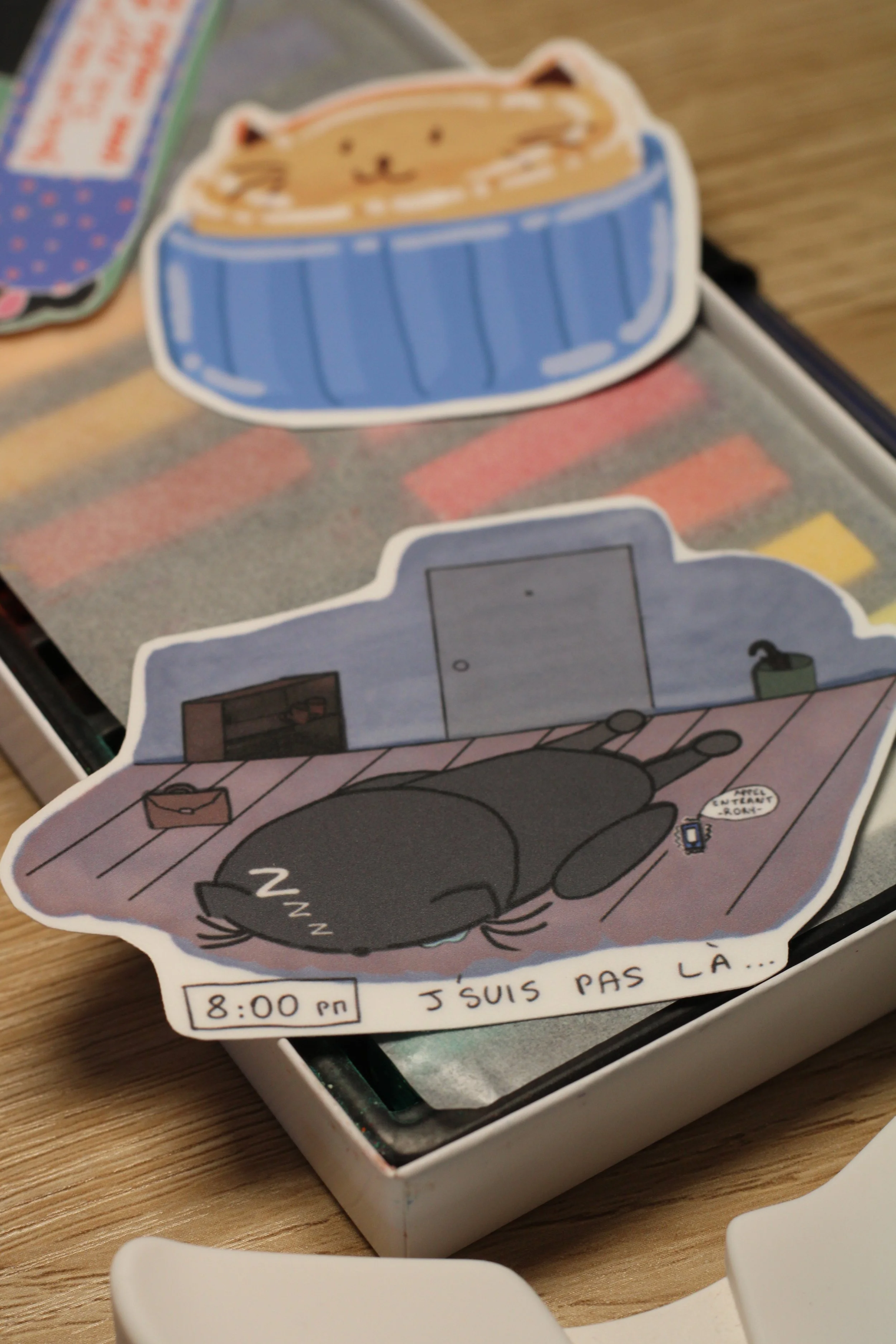 Sticker 20 h : J'suis pas là