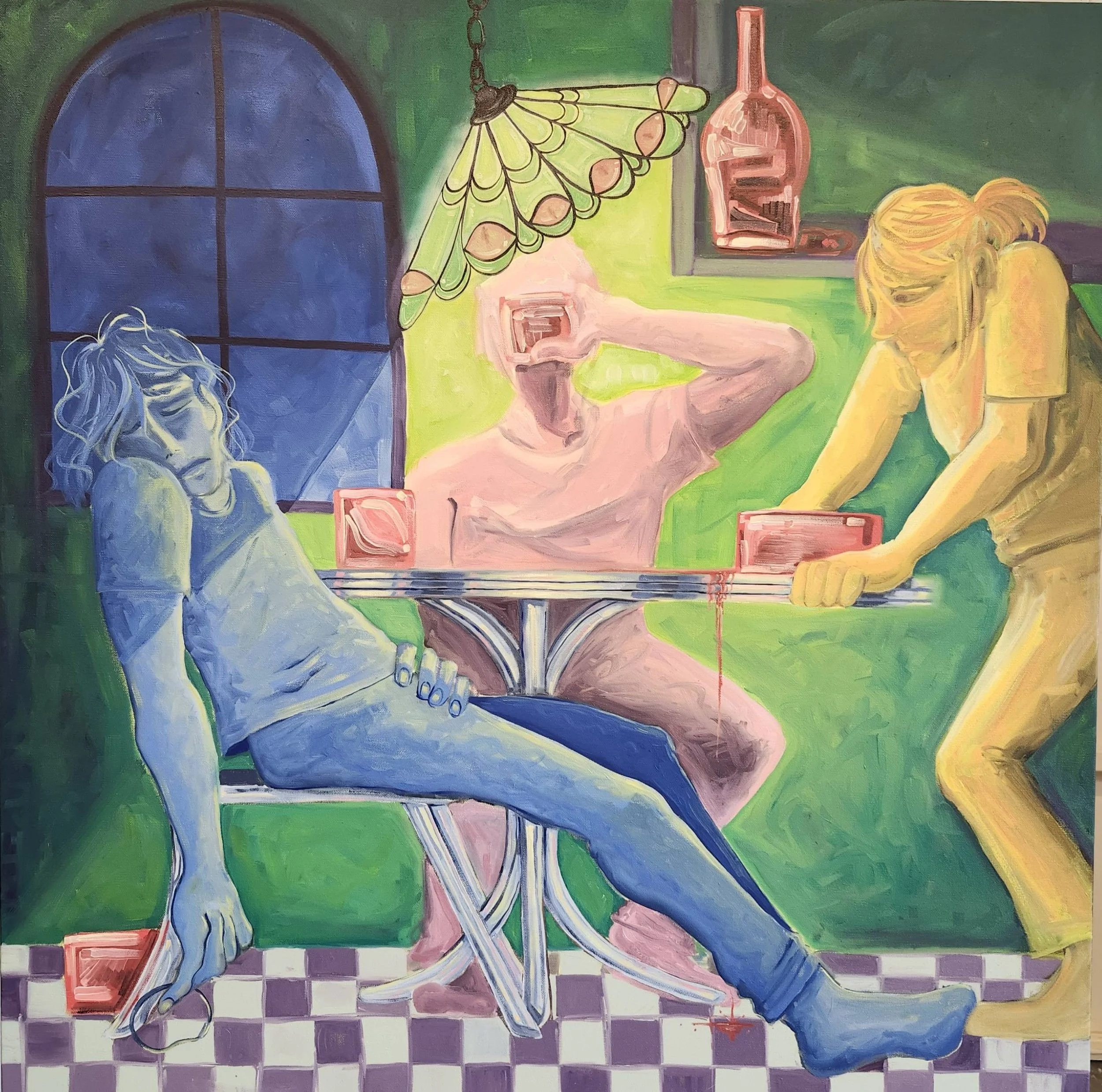 "5 of cups- Large" 2025 (32x32)