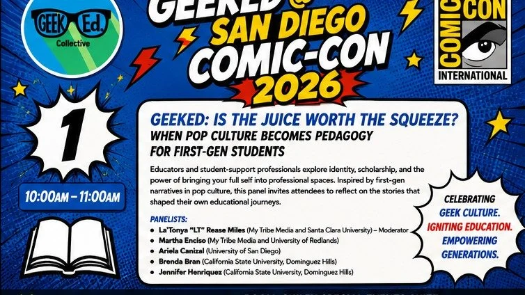My Tribe Media is back on the road! This time, we are taking over San Diego. If you are going to be in the local area, be sure to stop by one of these FREE events. Hear about the FIRST GEN &amp; JUICE book, build community, and show your geek pride!