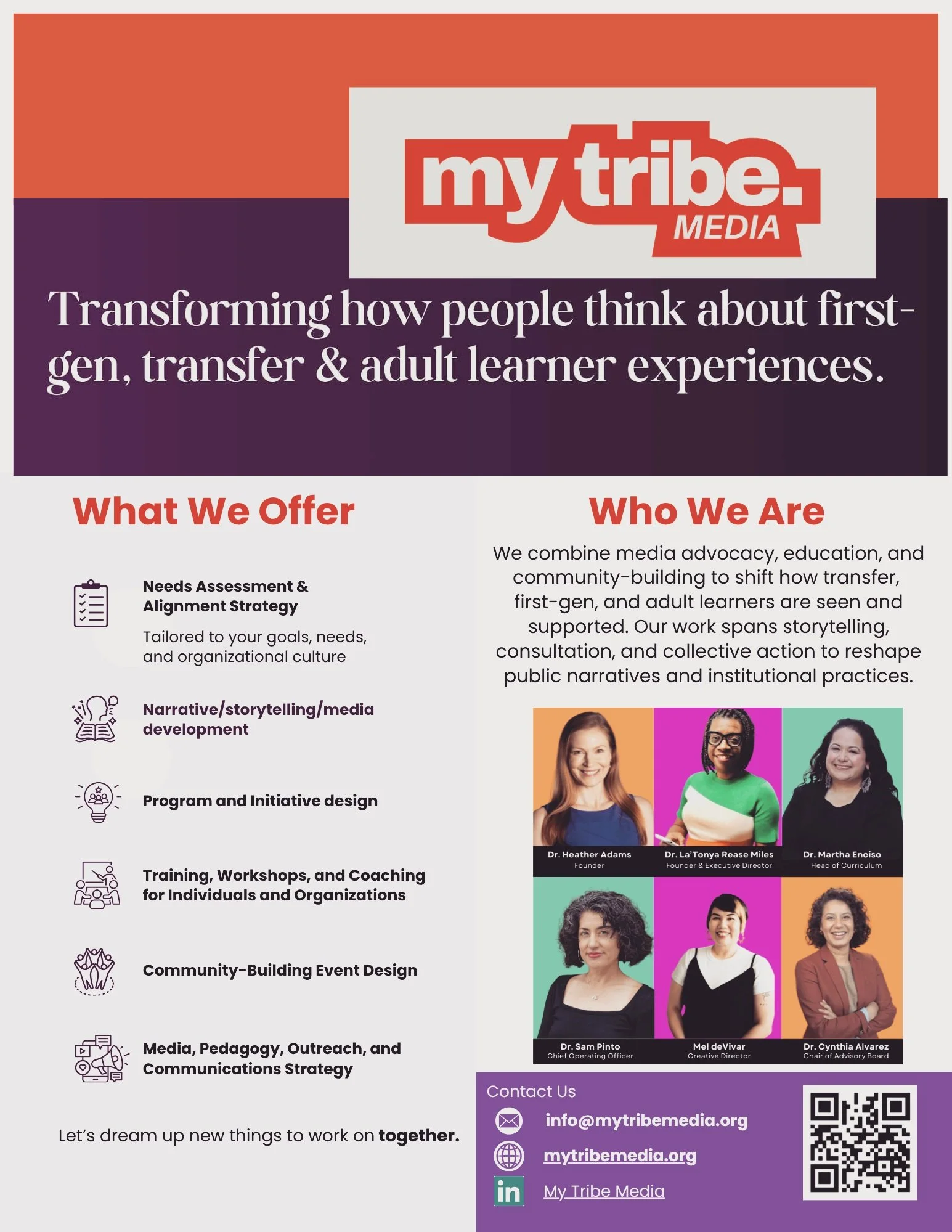 Friendly reminder that we are here for you as the new school year begins. Need help leveling up your initiatives for first-gens, adult learners, or transfer students? Tired of the same old National First Gen Day events? Or do you need an audit of you