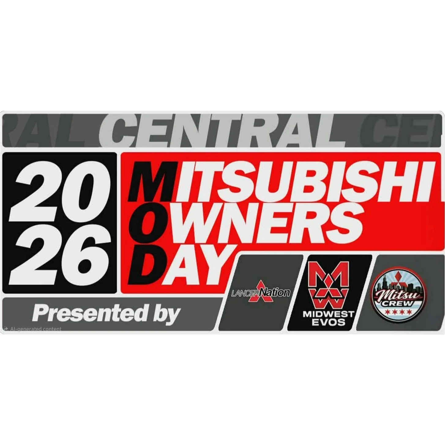 Official Central Mitsubishi Owner's Day 2026 Decal