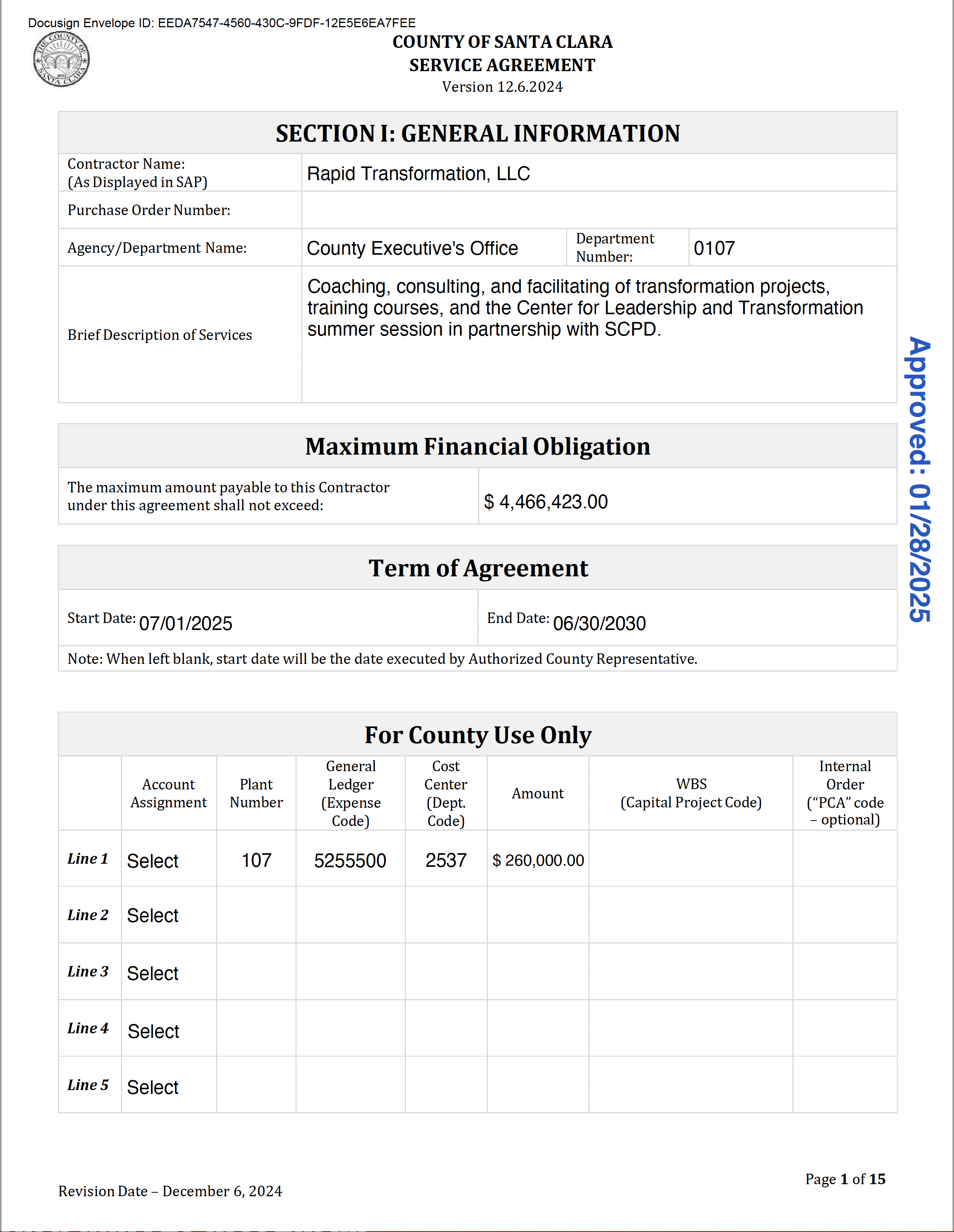 Santa clara county service agreement image
