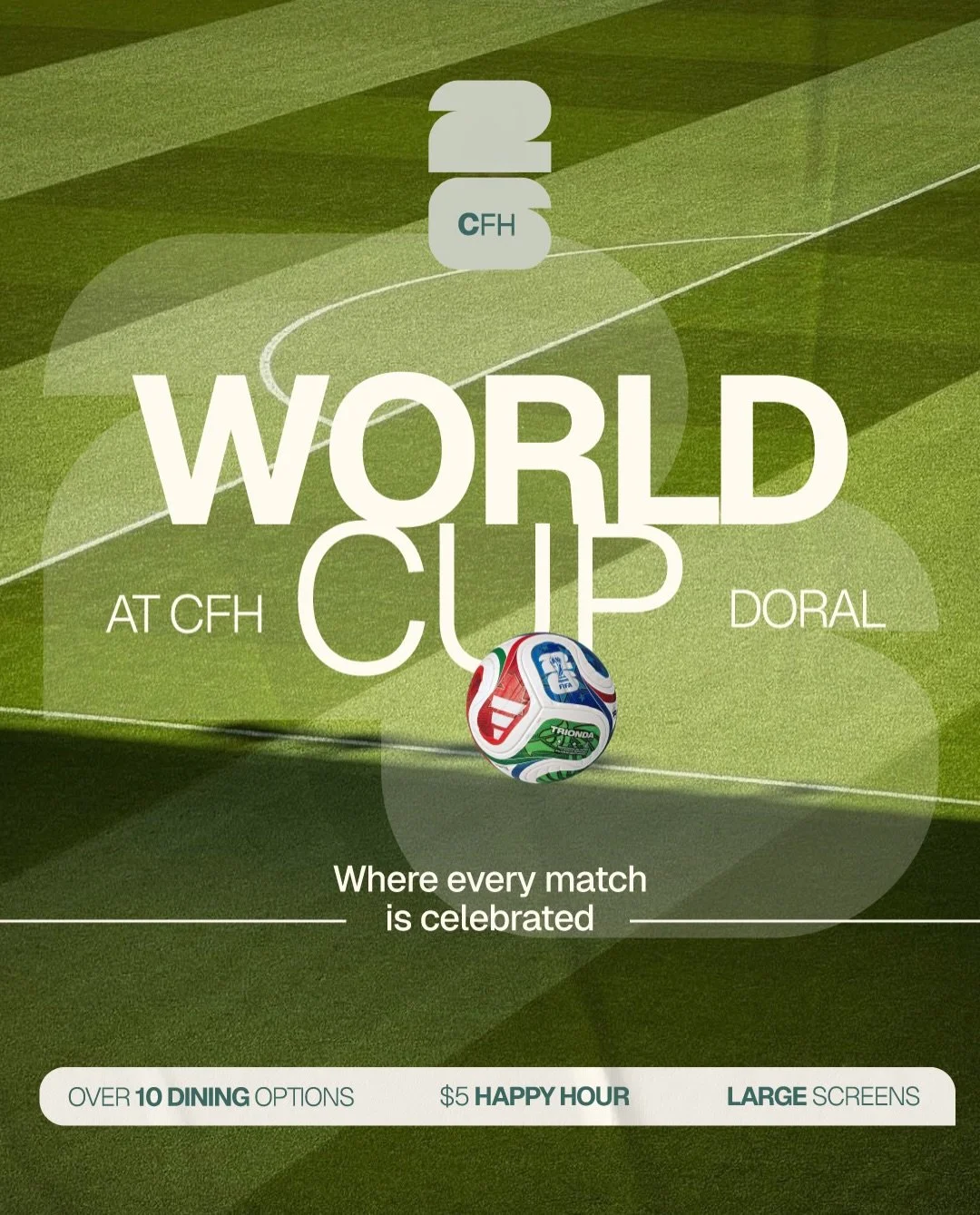 The World Cup hits different at CFH ⚽🔥

Big games, cold drinks, game day food, and the kind of crowd that makes every goal feel louder 👀✨

We&rsquo;ll be streaming ALL the matches, so whether you&rsquo;re here for your team, the vibes, or just the 