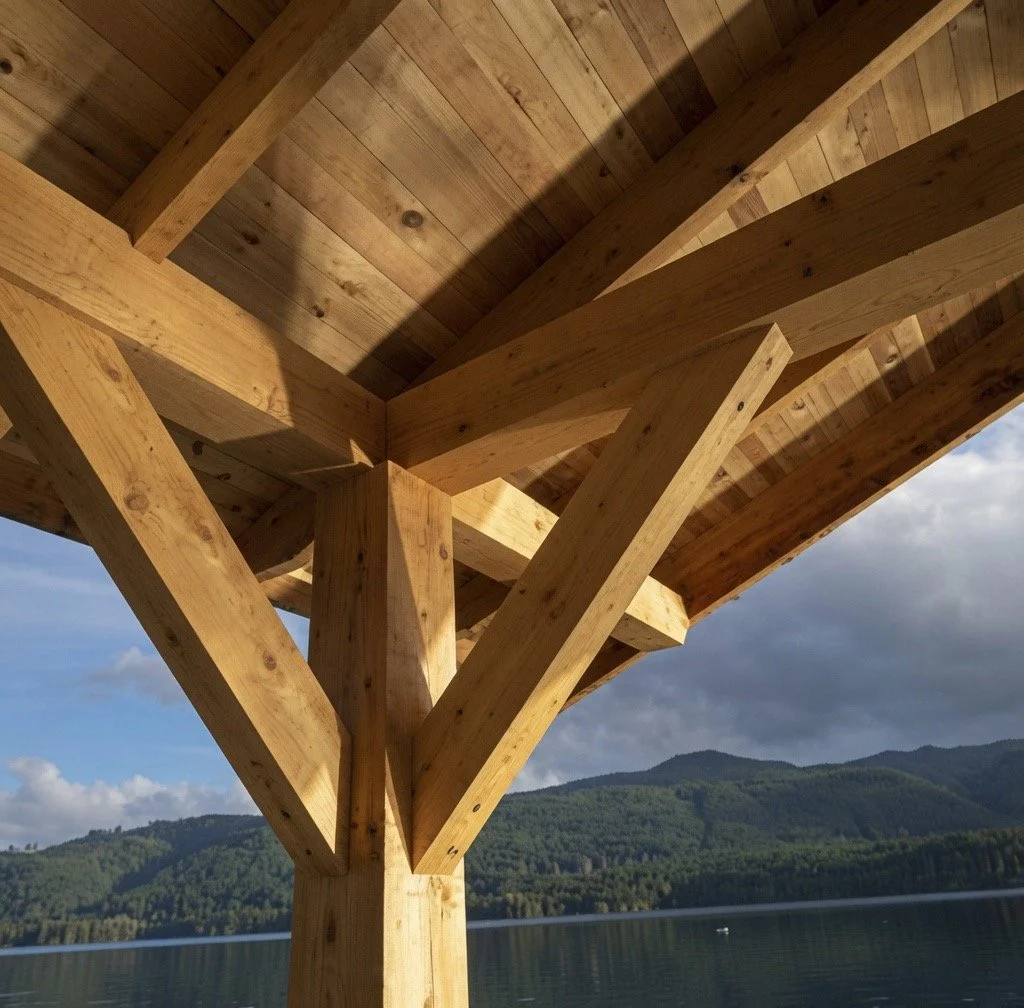 Cedar Beams Great Central Timber Milling Port Alberni