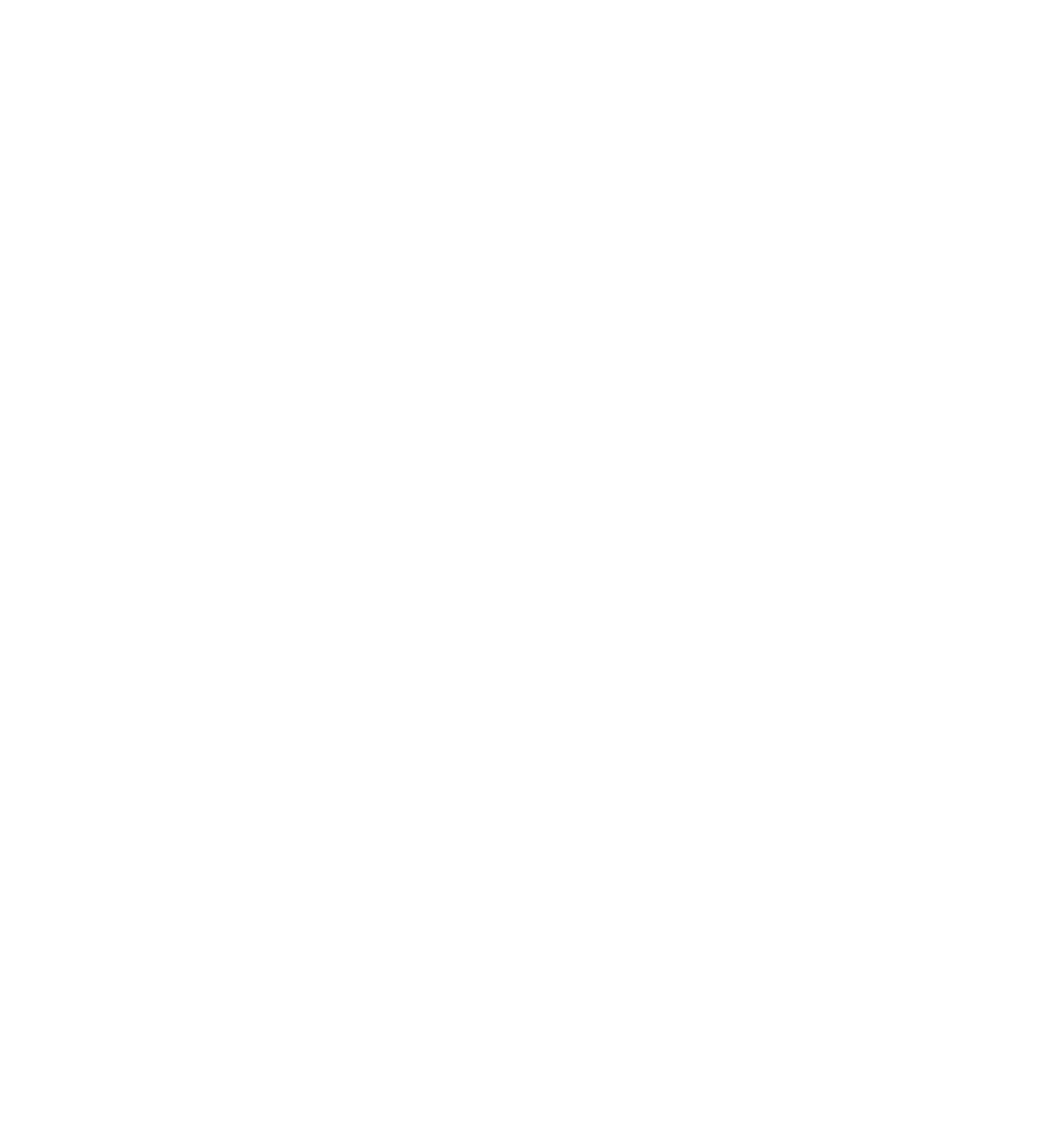 A black and white silhouette of a pine tree with symmetrical branches, depicted in a minimalist style.