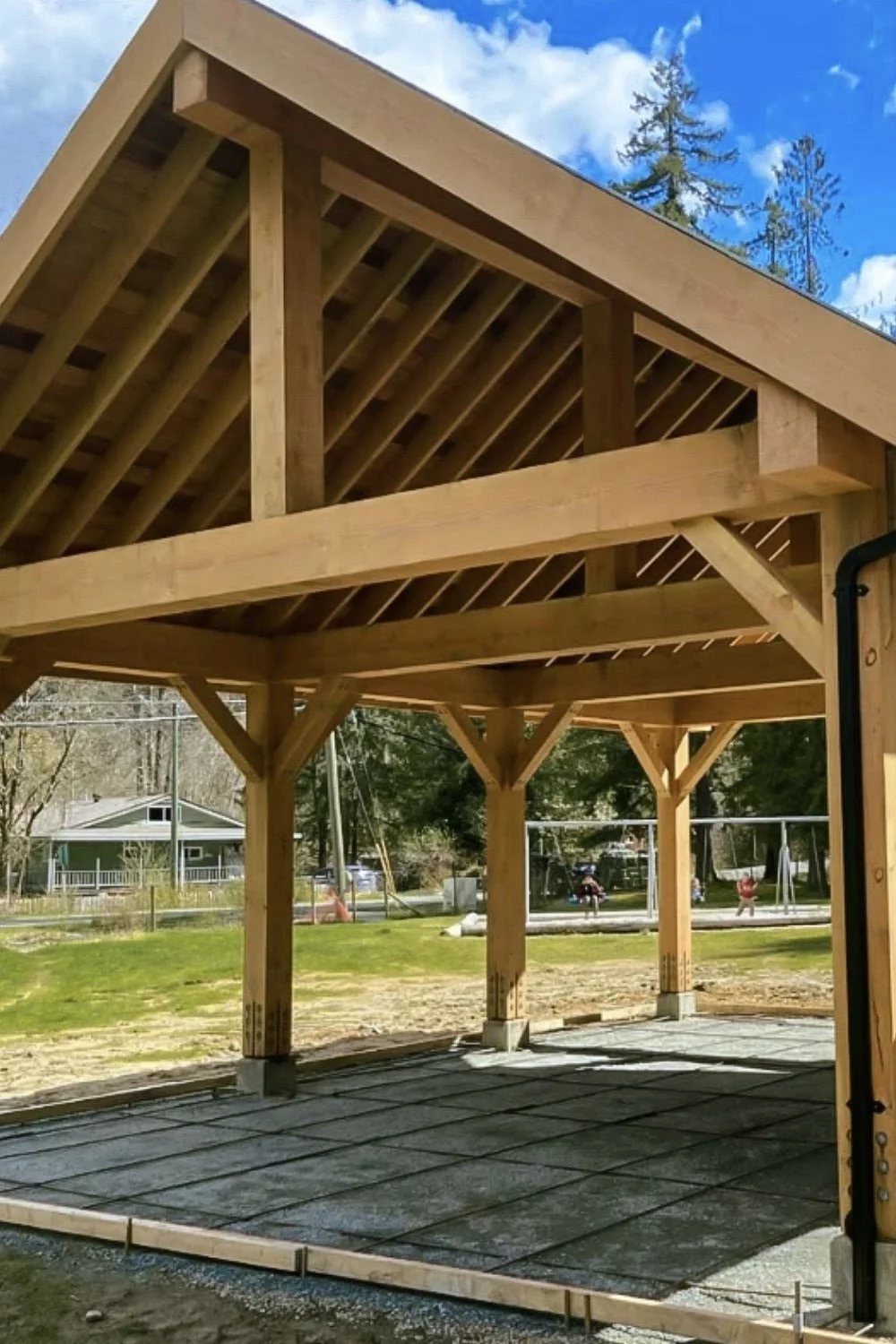 Cedar Shelter Beams Port Alberni Sawmill