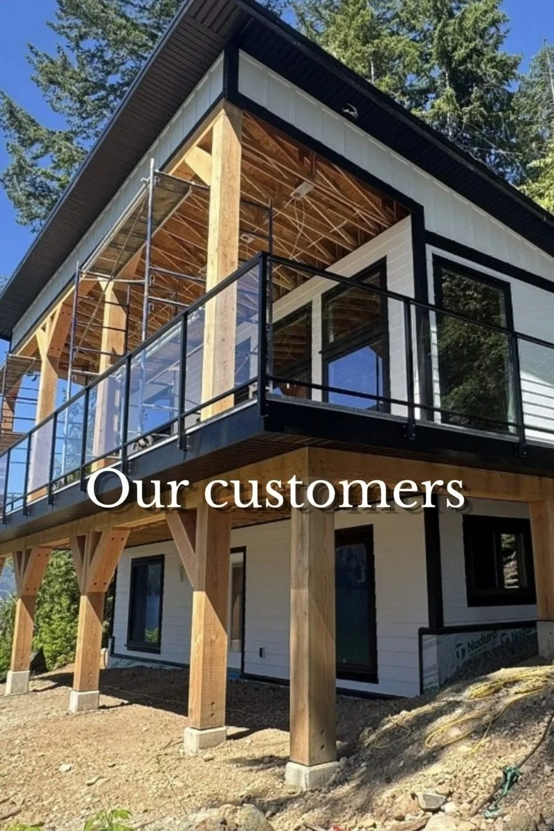 Our customers custom milling beams and posts home construction Great Central Timber Milling Lumber sawmill Port Alberni BC