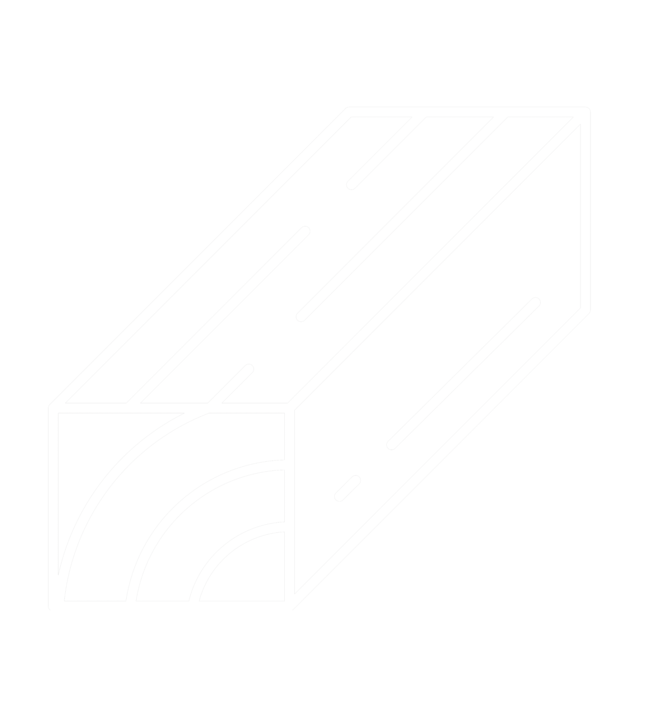 Line drawing of a rectangular solar panel tilted on a curved surface with a mountain and sun in the background.