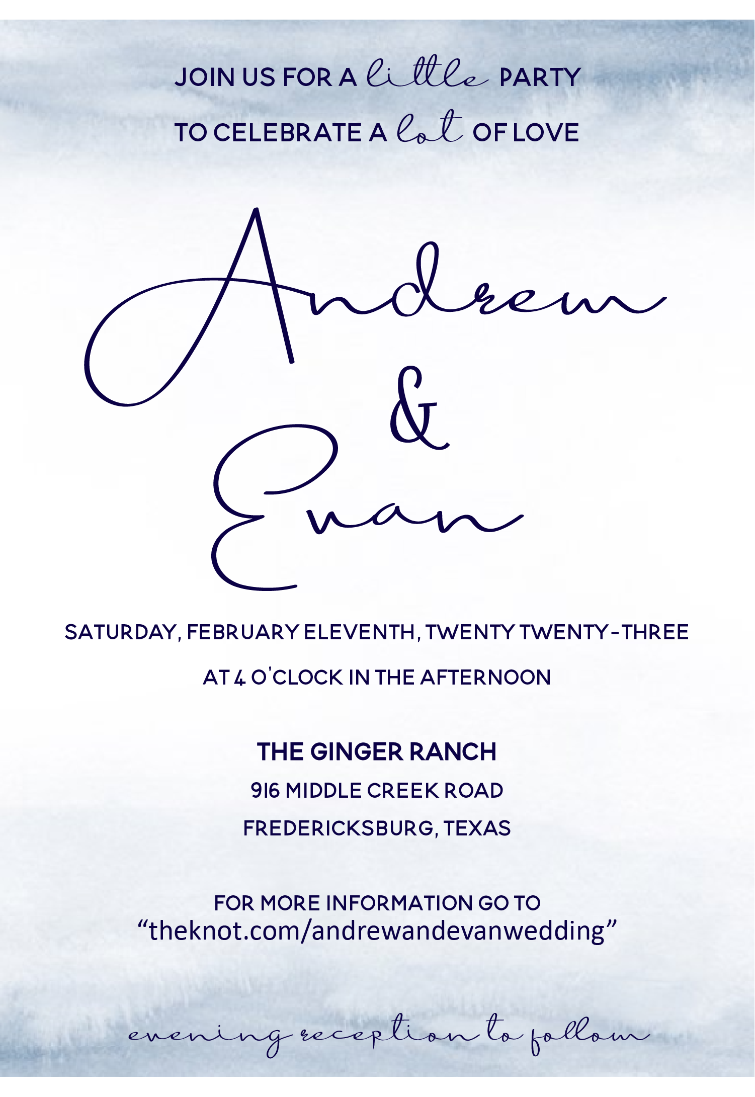 Andrew and Evan Wedding Invatation