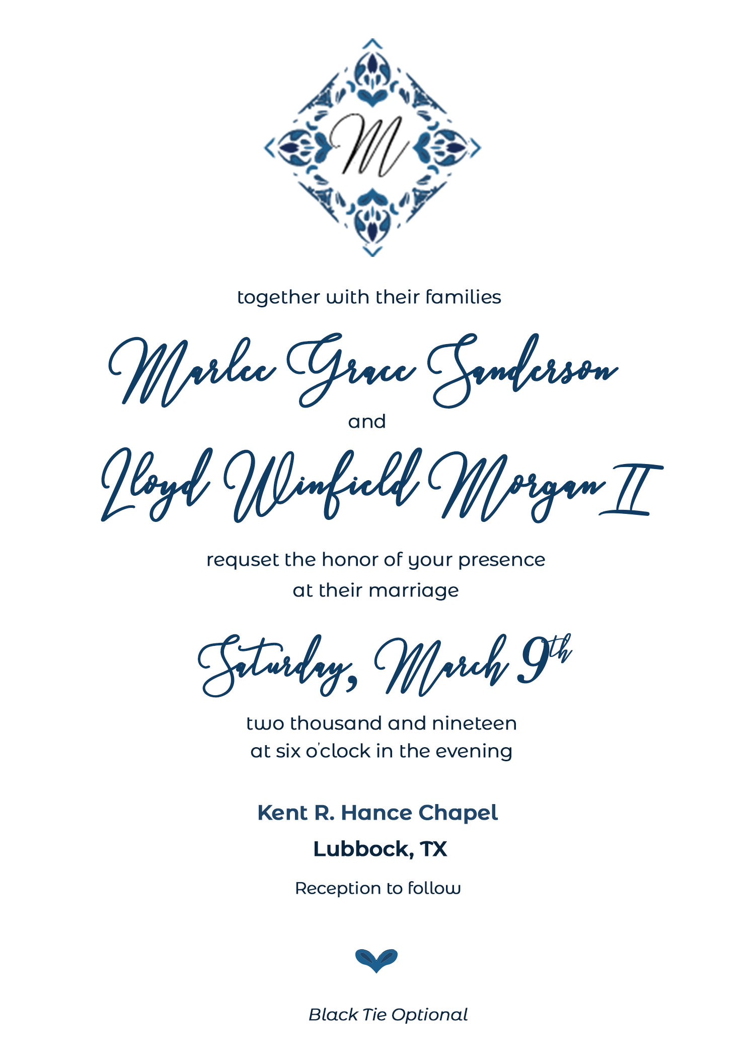 Lloyd and Marlee Wedding Designs