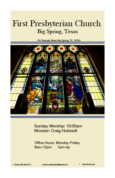 Informative  Church Brochure