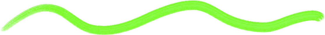 Bright green wavy line on a white background.