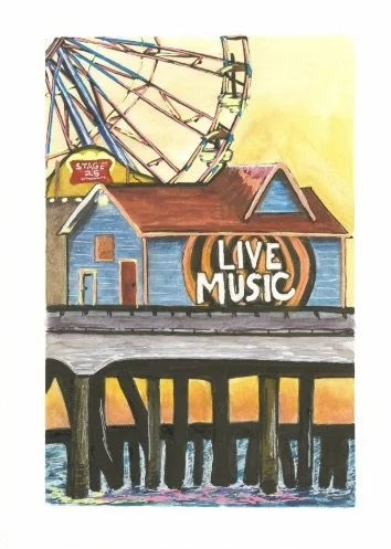 "Live Music on Pleasure Pier, Galveston, Tx"