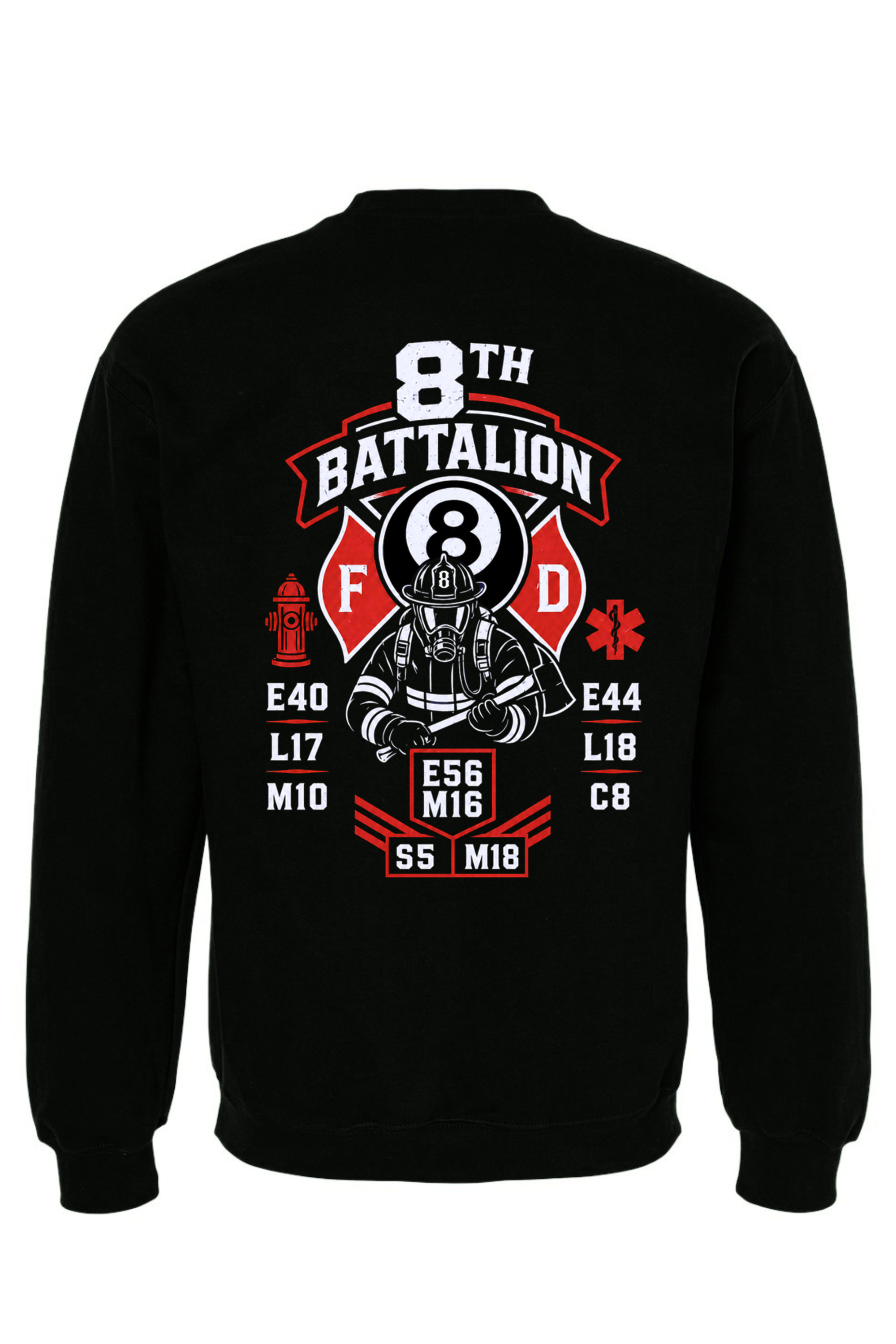 Crew Neck Black - Back.png