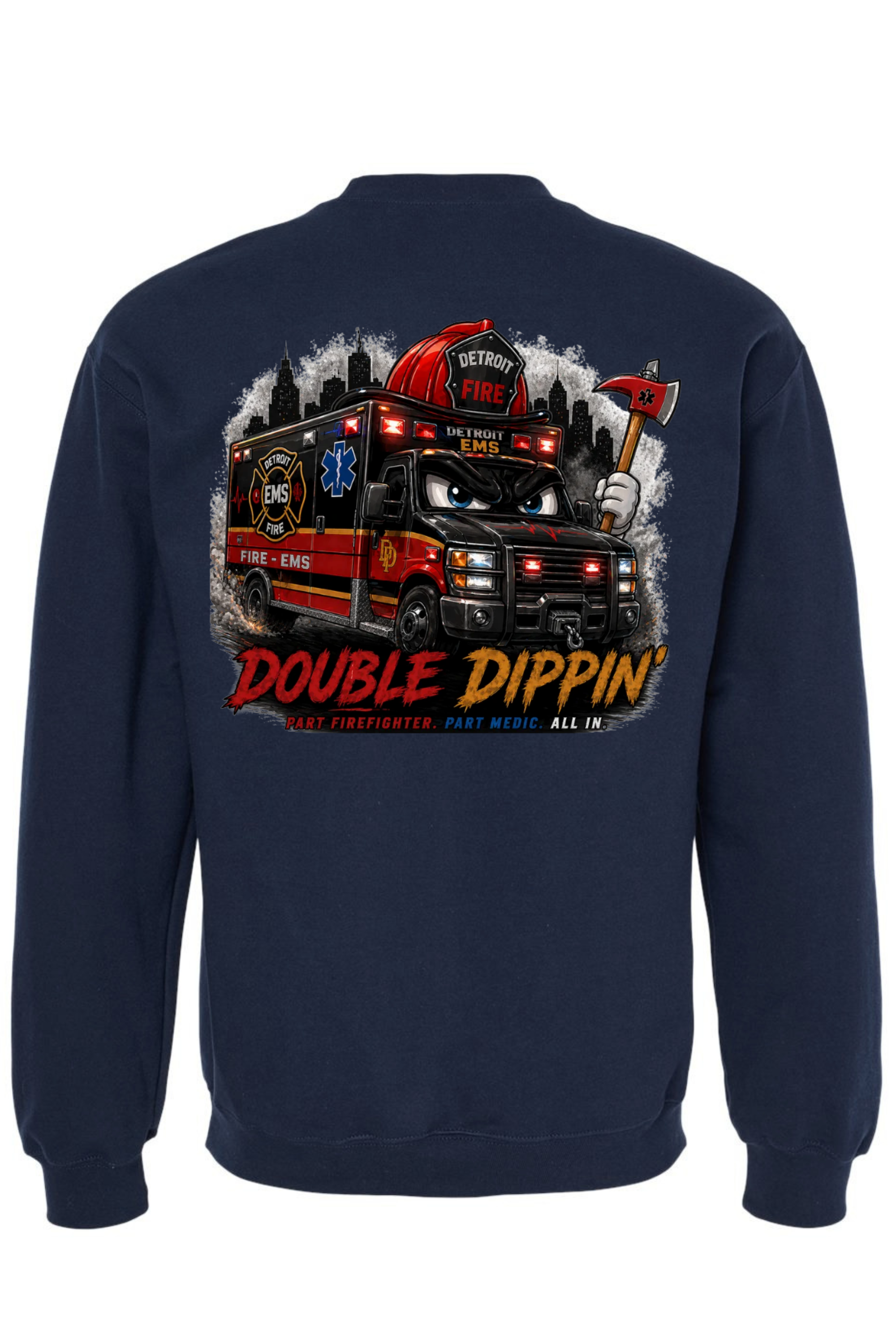 Crew Neck Navy - Back.png