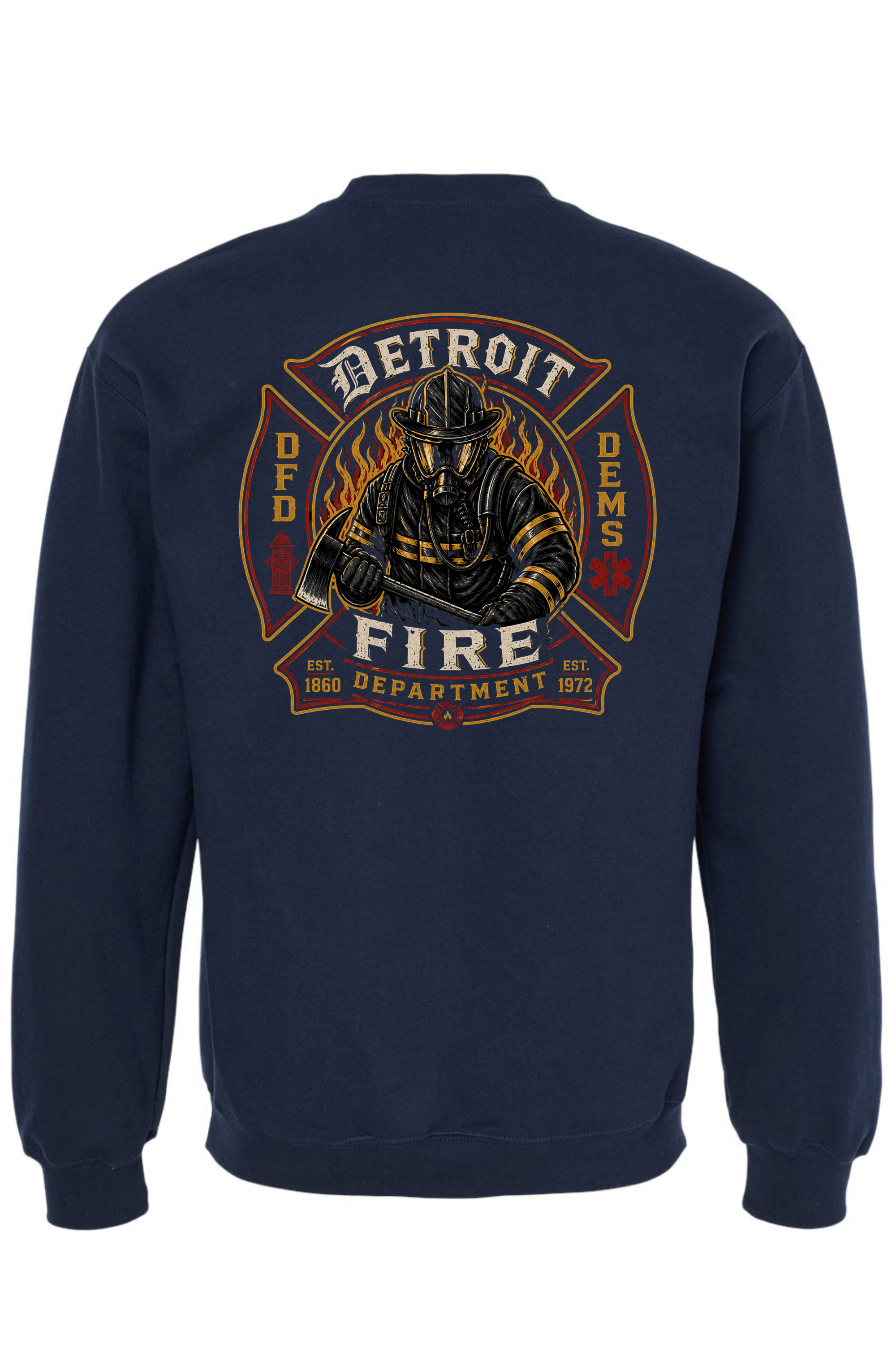 Crew Neck Navy - Back.png