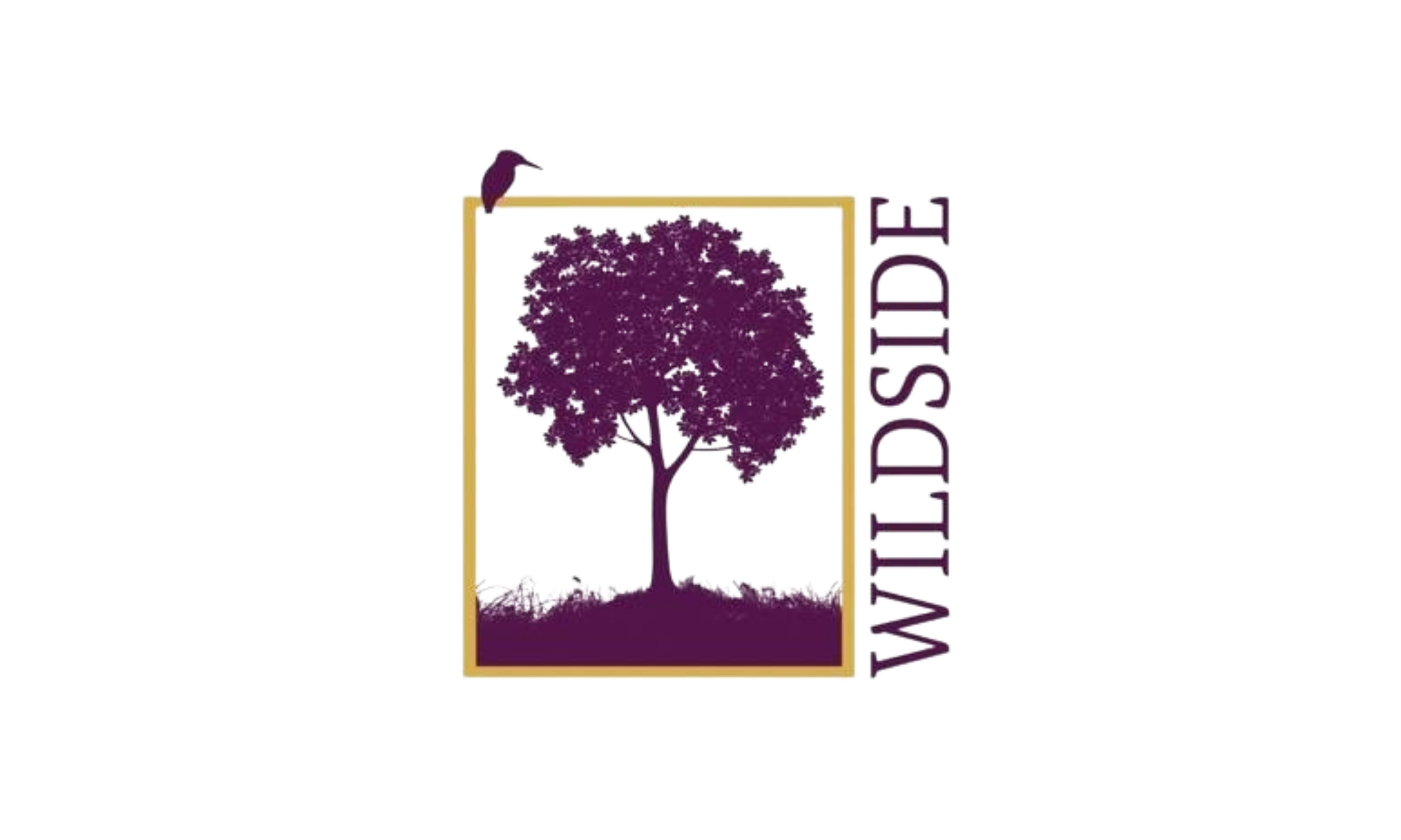 The logo of Wabash Woods, featuring a purple tree silhouette within a square frame, with the text "Wabash Woods" written vertically on the right side.