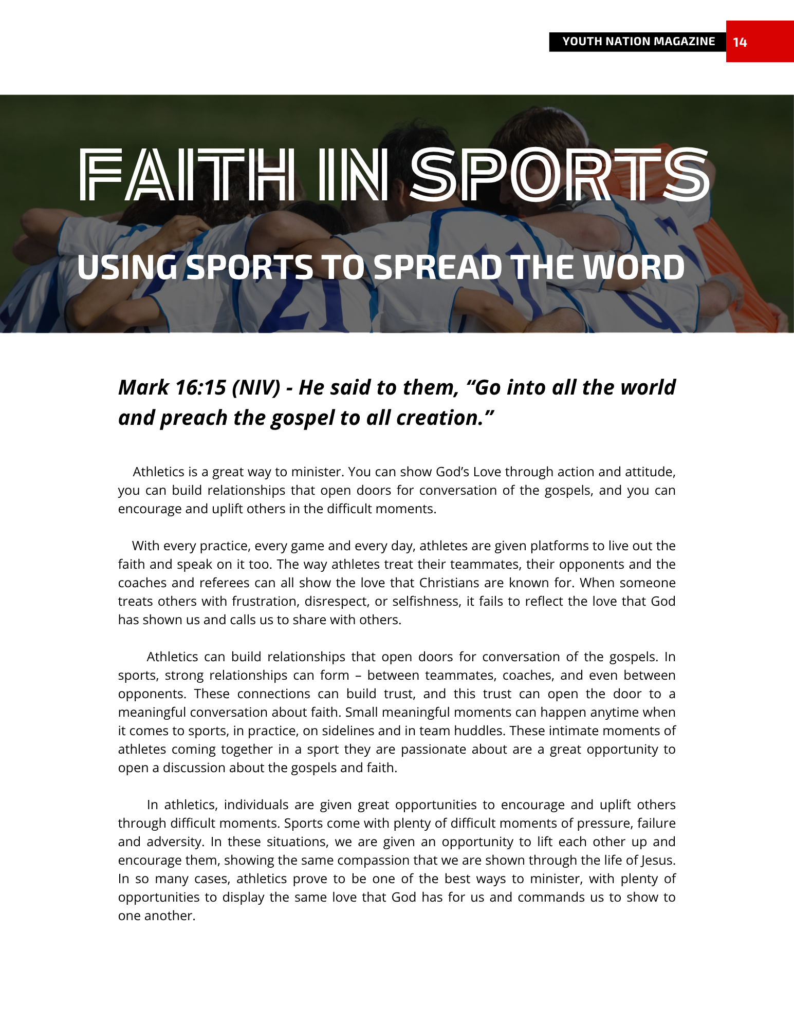 May 2026 Faith in Sports Article