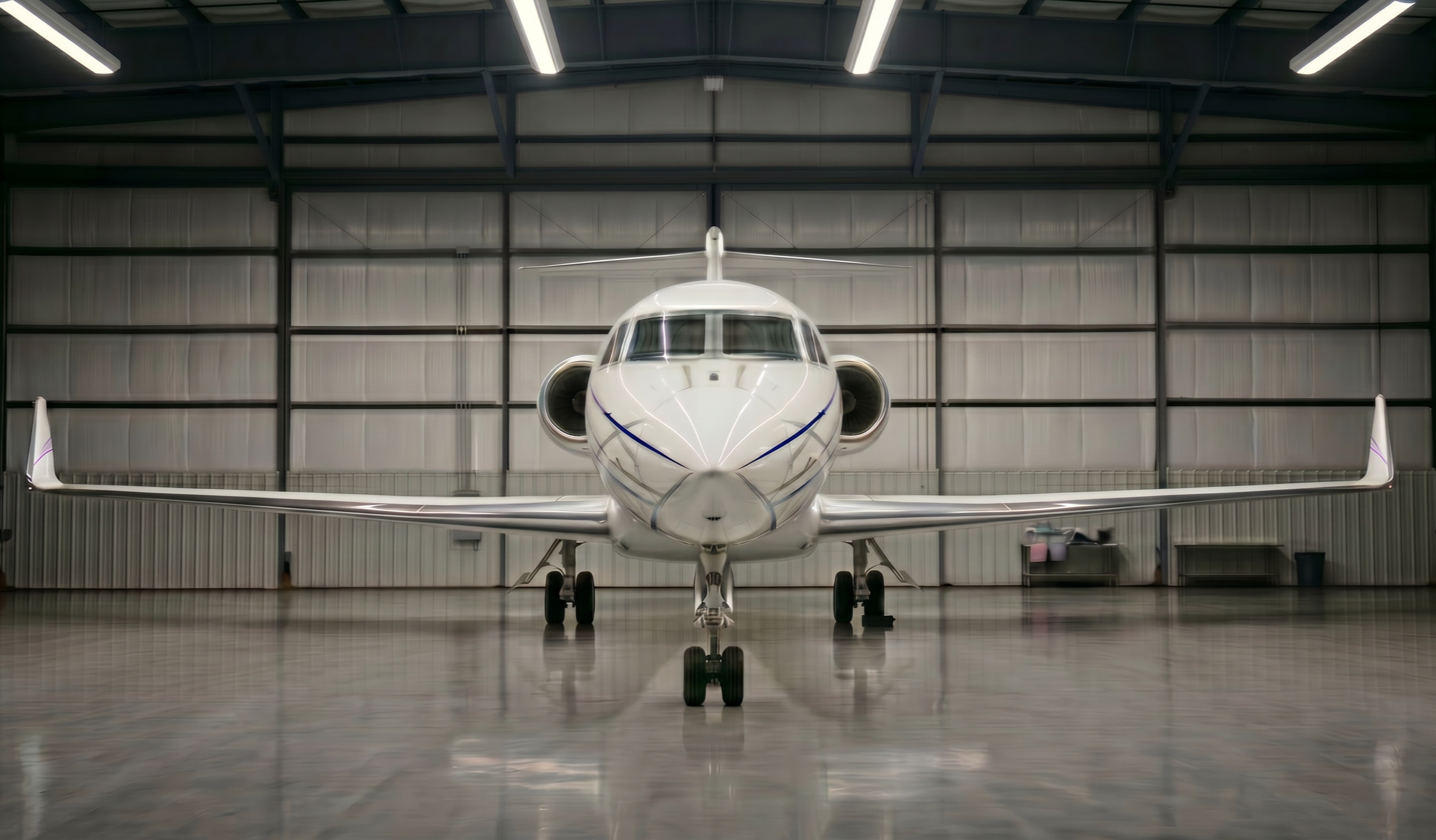 Professional exterior aircraft detailing on a private business jet, restoring a clean, polished finish with aviation-safe cleaning techniques.