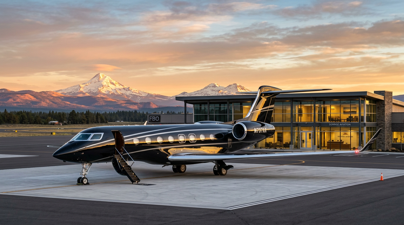Luxury private business jet with a flawless mirror-like finish, representing Trinity Jet Detailing's commitment to precision, professionalism, and premium aircraft care.