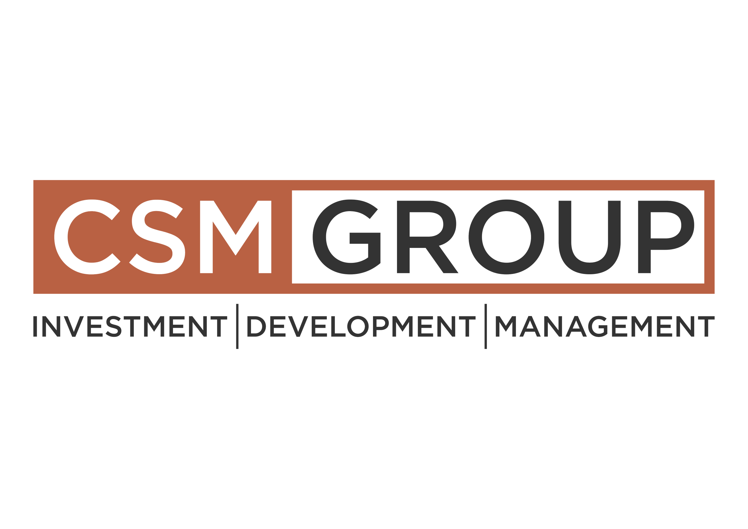 Logo for CSM Group with the words 'Investment, Development, Management' underneath.