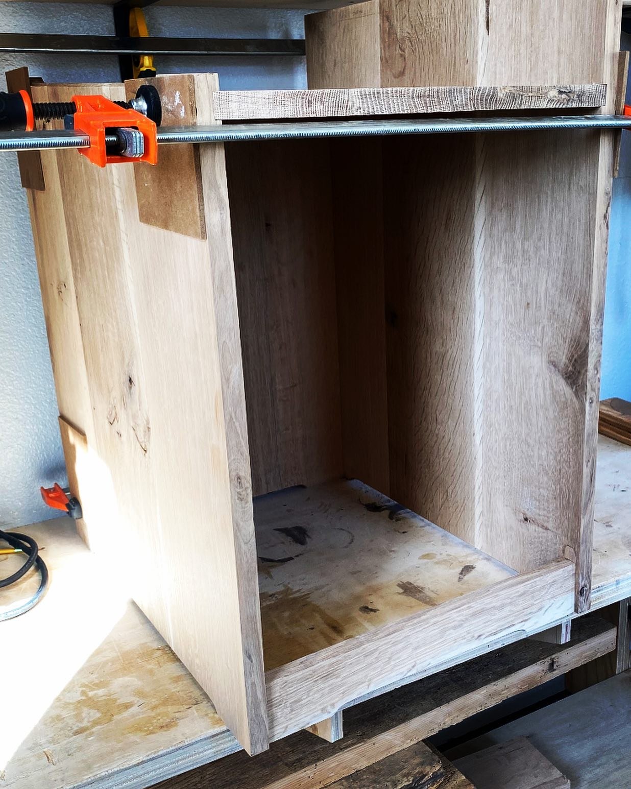 white oak cabinet panel fabrication