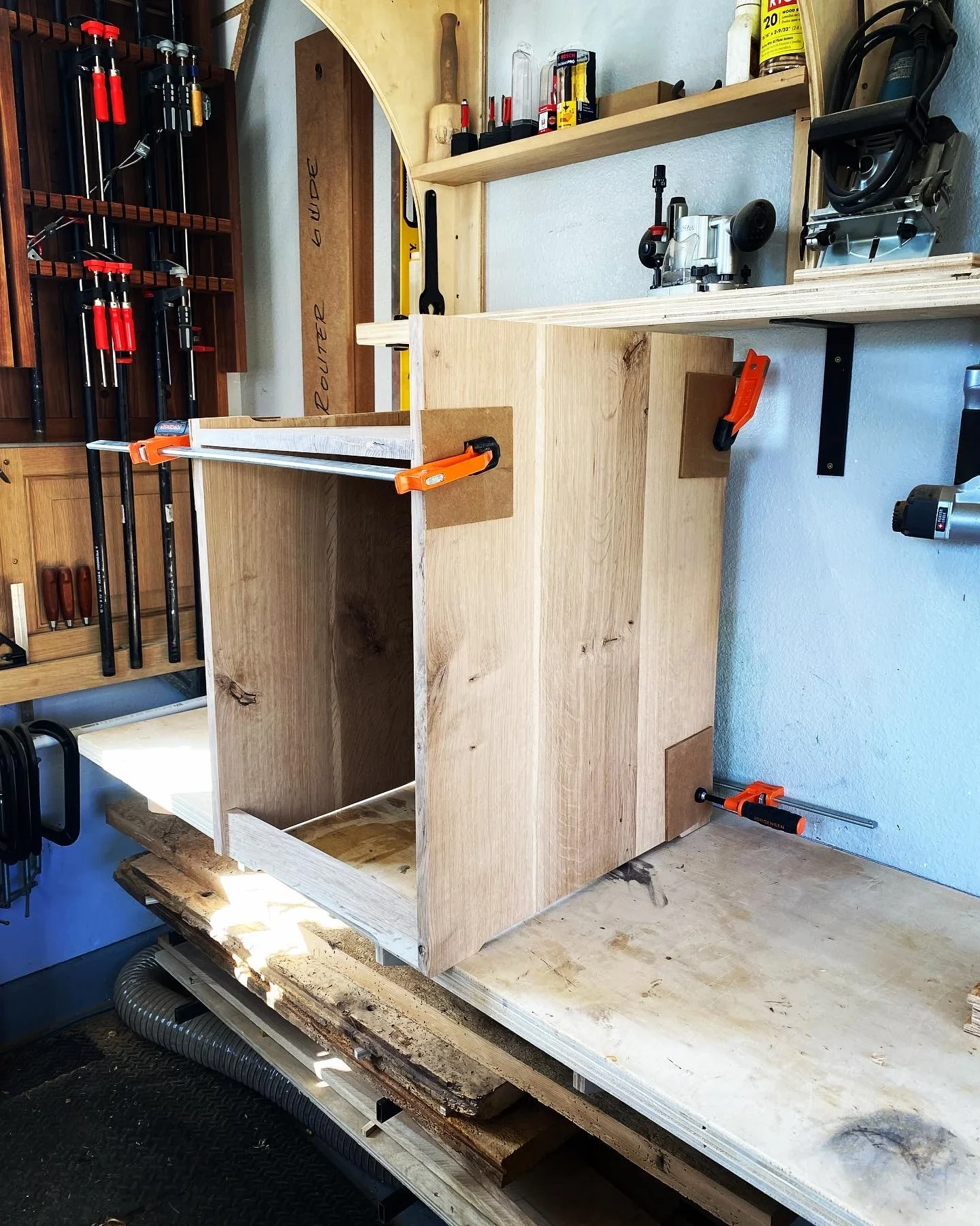 quarter sawn white oak cabinet panel assembly