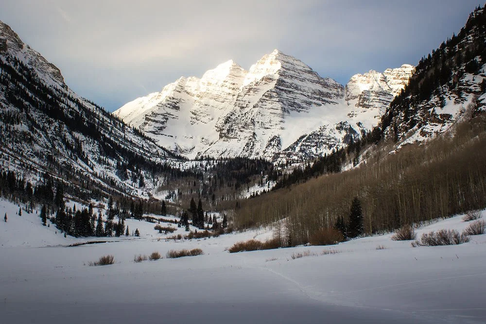 Maroon Bells in the winter