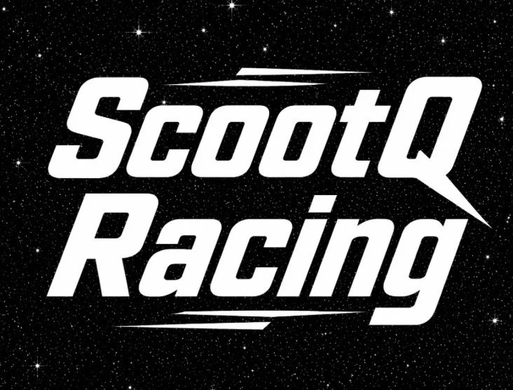 SCOOTQ RACING STICKER - BLACK AND WHITE
