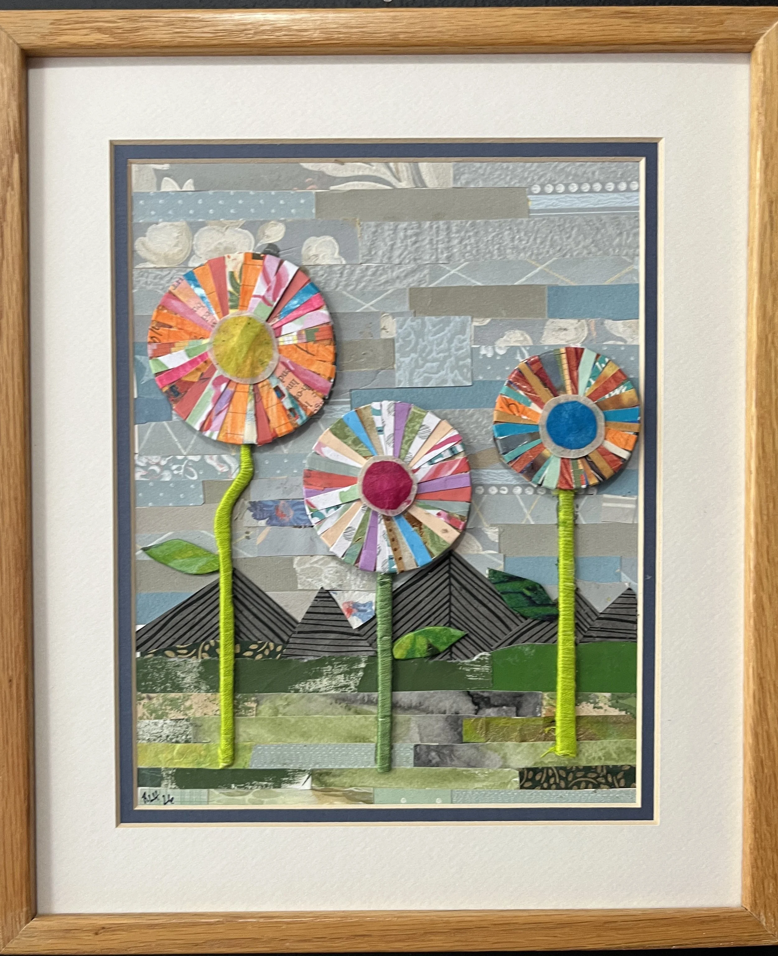 Flowers and Mountains 11x14 $85
