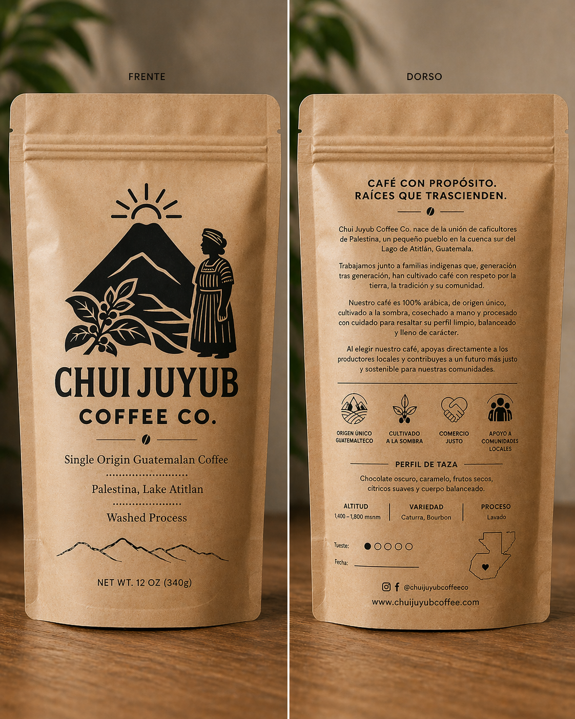Chui Juyub Coffee Co Bag front and back tan.png