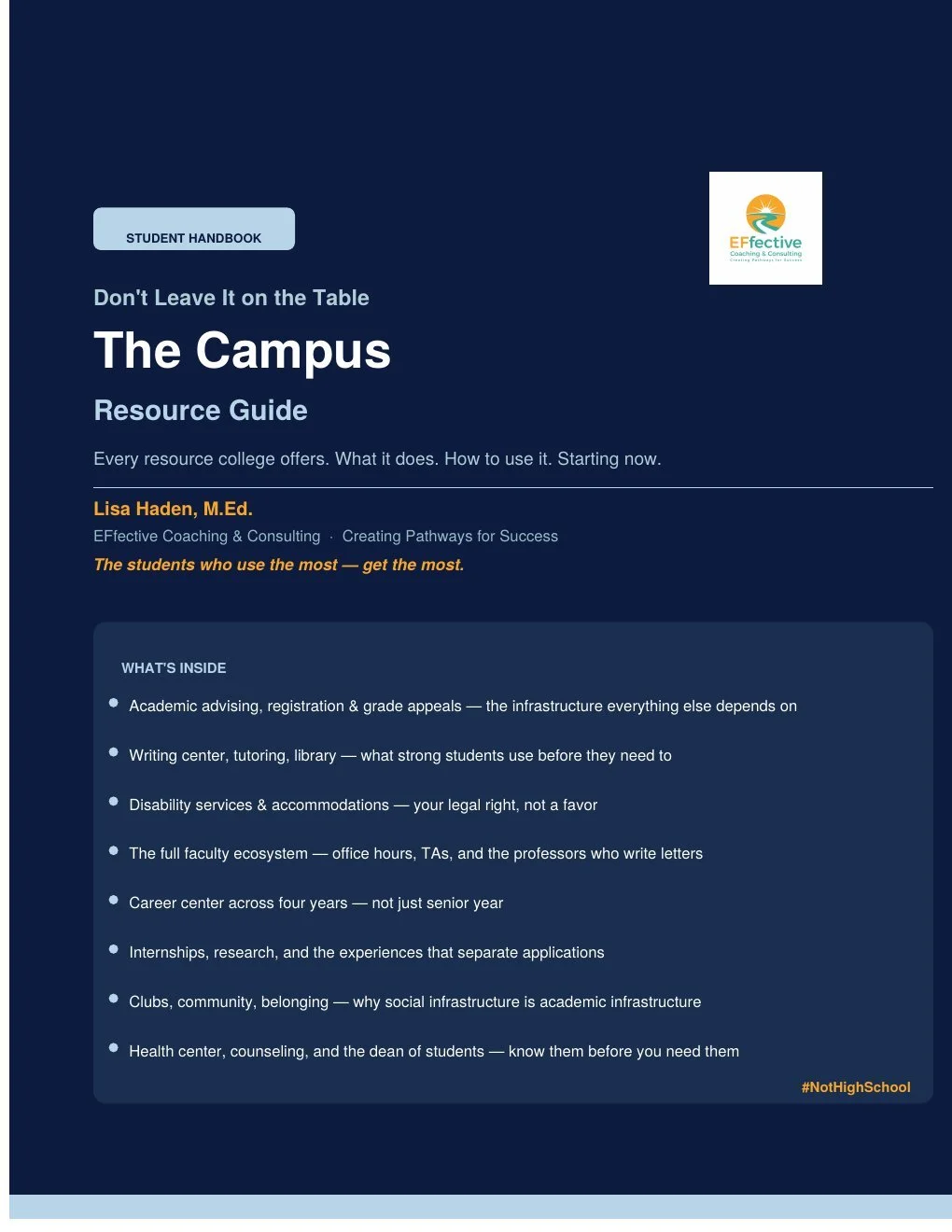 Don't Leave It on the Table: The Campus Resource Guide